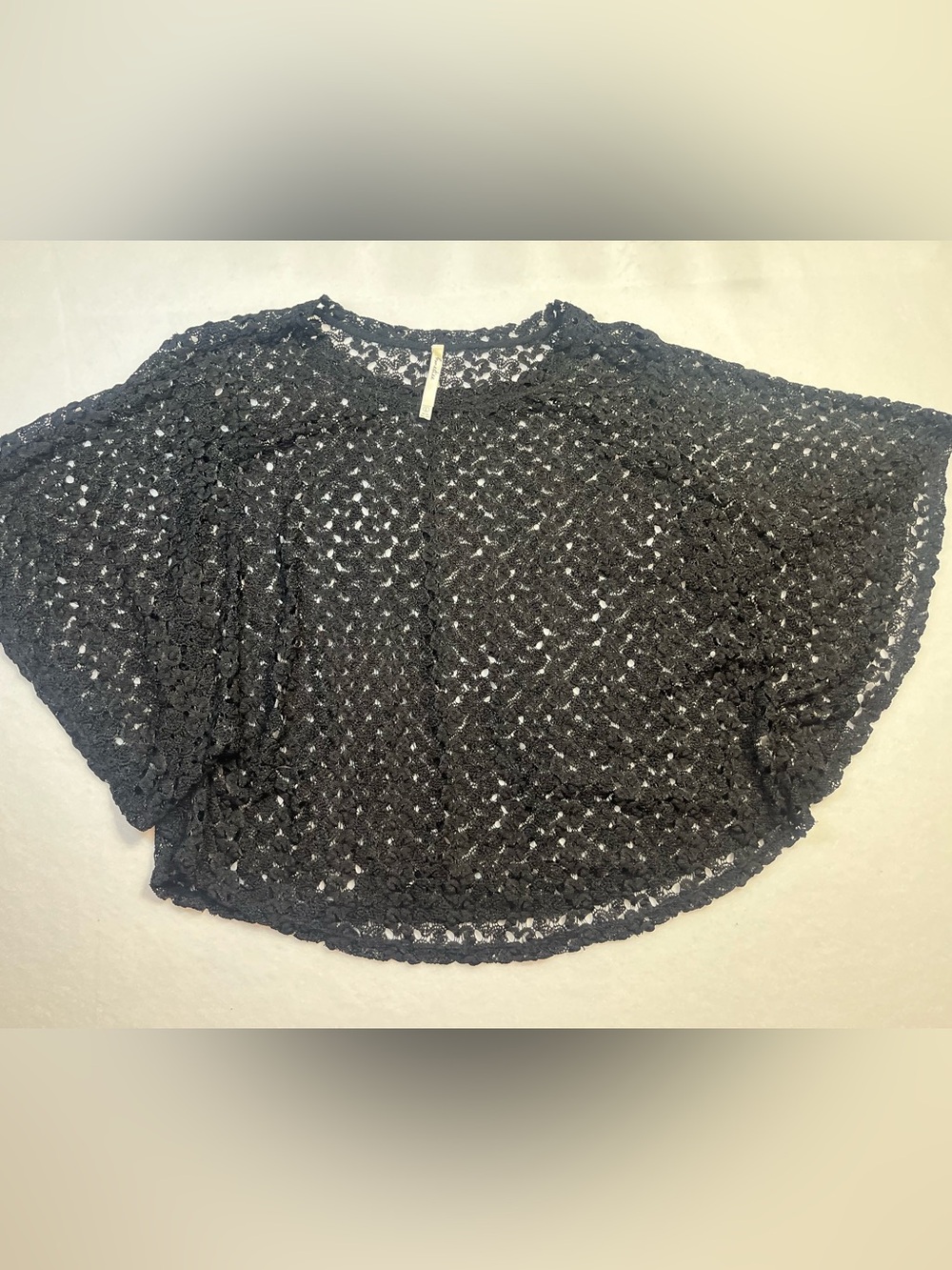 Honestee Black Crochet Overlay Top #boho